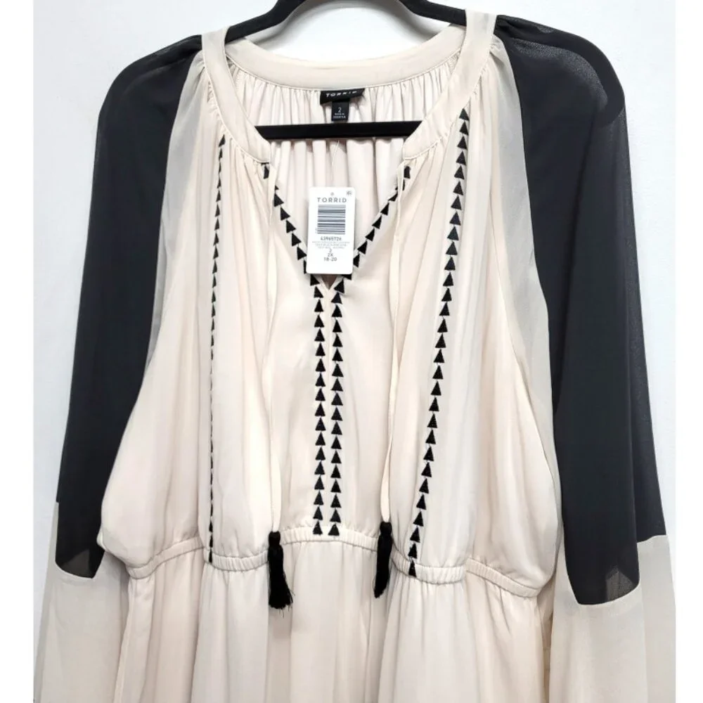 NWT Torrid 2 Mini Chiffon Double Tiered Dress 2X 18 20 - Picture 7 of 10